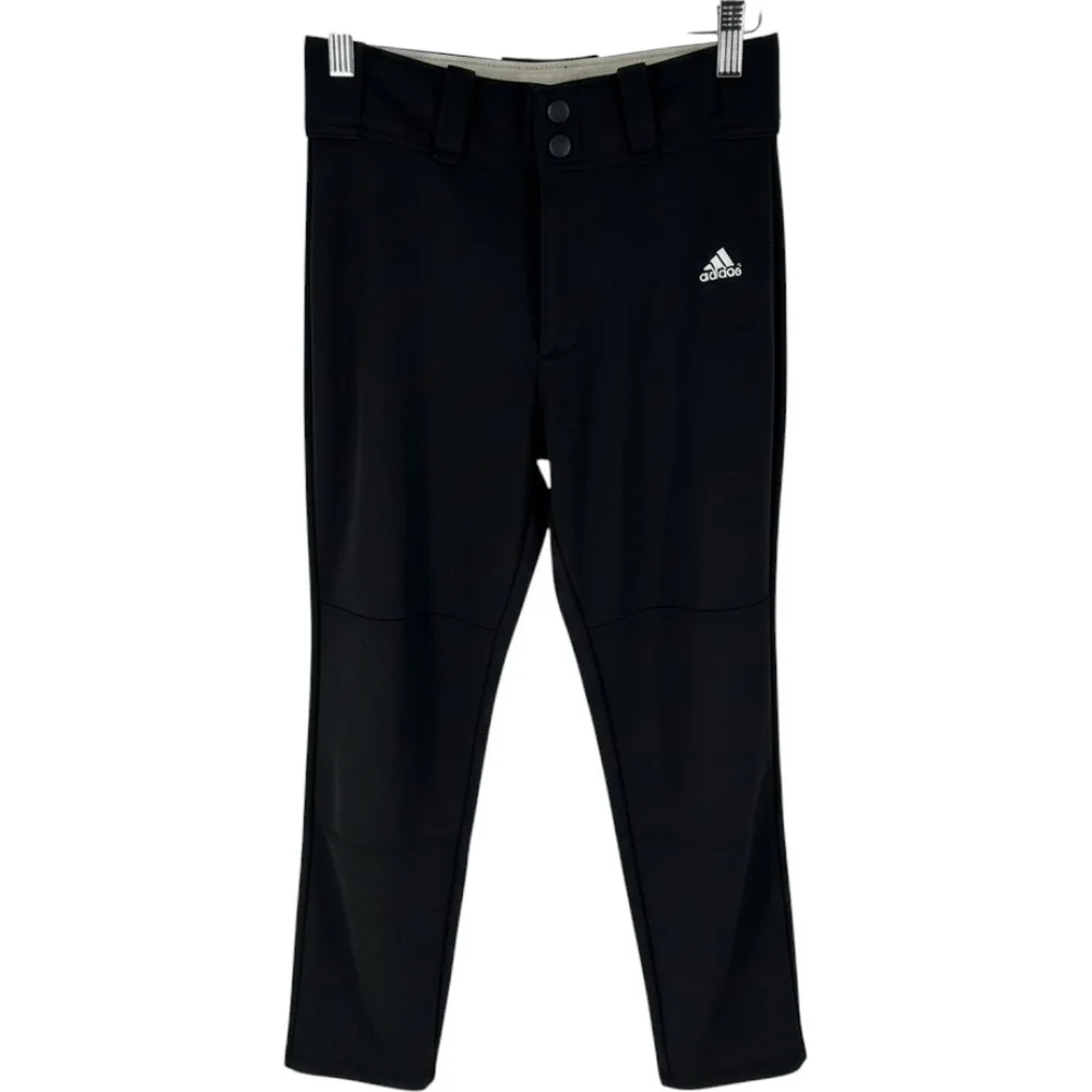 Adidas Mens Climalite Baseball Pants Black Athletic Trousers Medium Reinforced